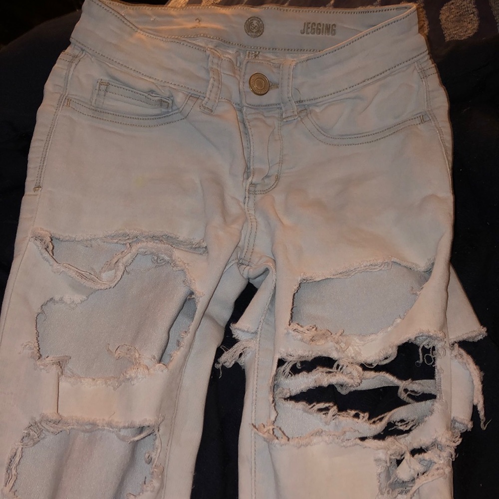 Custom ripped SO jeans size 3